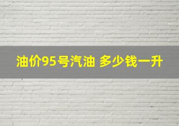 油价95号汽油 多少钱一升